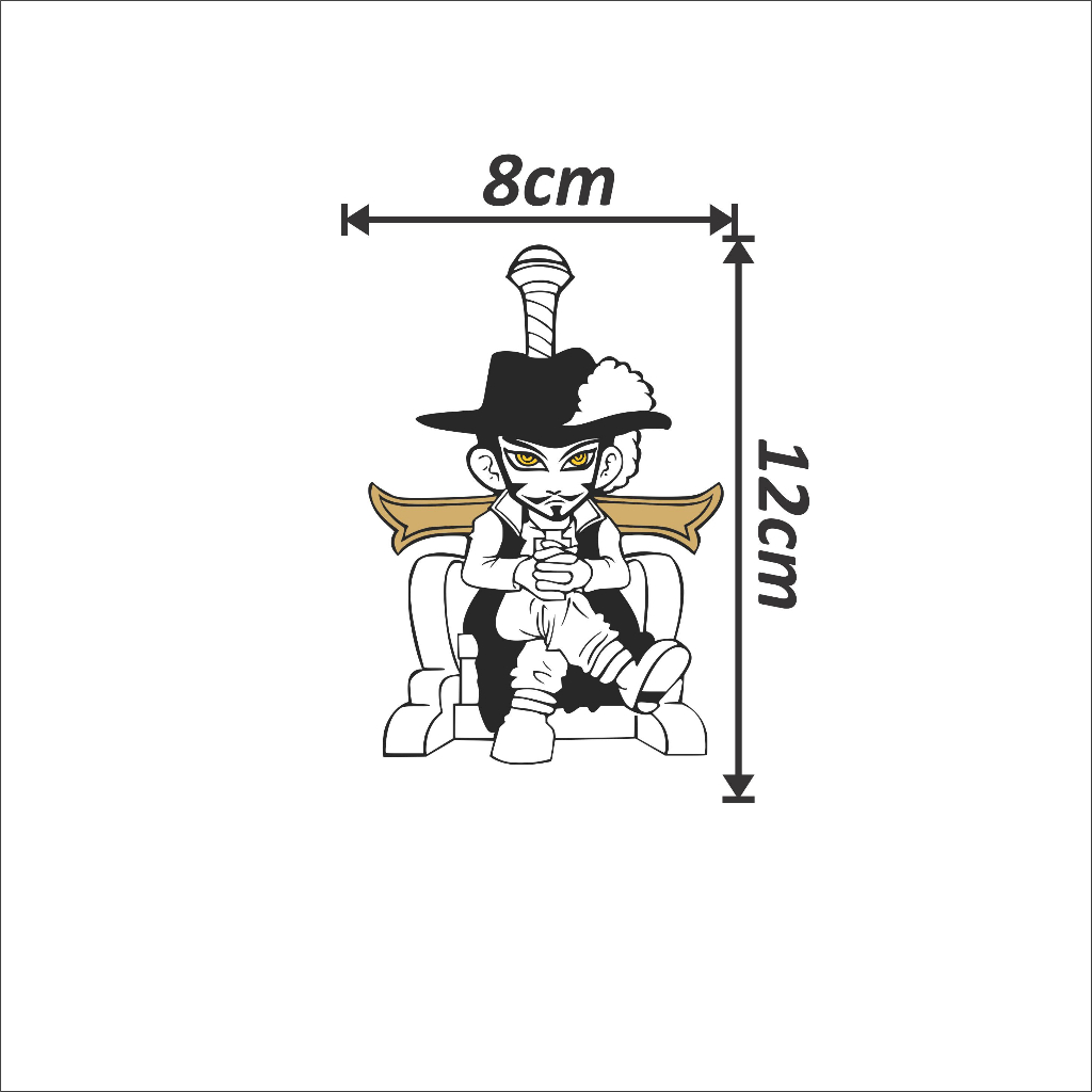 Jual Stiker Dracule Mihawk | Sticker Cutting One Piece Mihawk Motor ...