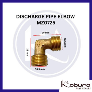 Jual Discharge Pipe Elbow MZ 0725 Portable Kuningan Kompresor Listrik ...