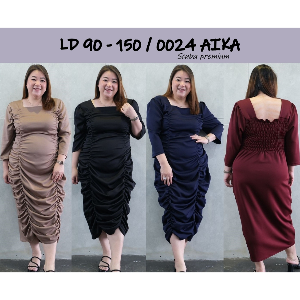 Jual 0024 BIG SIZE DRESS JUMBO AIKA | Shopee Indonesia