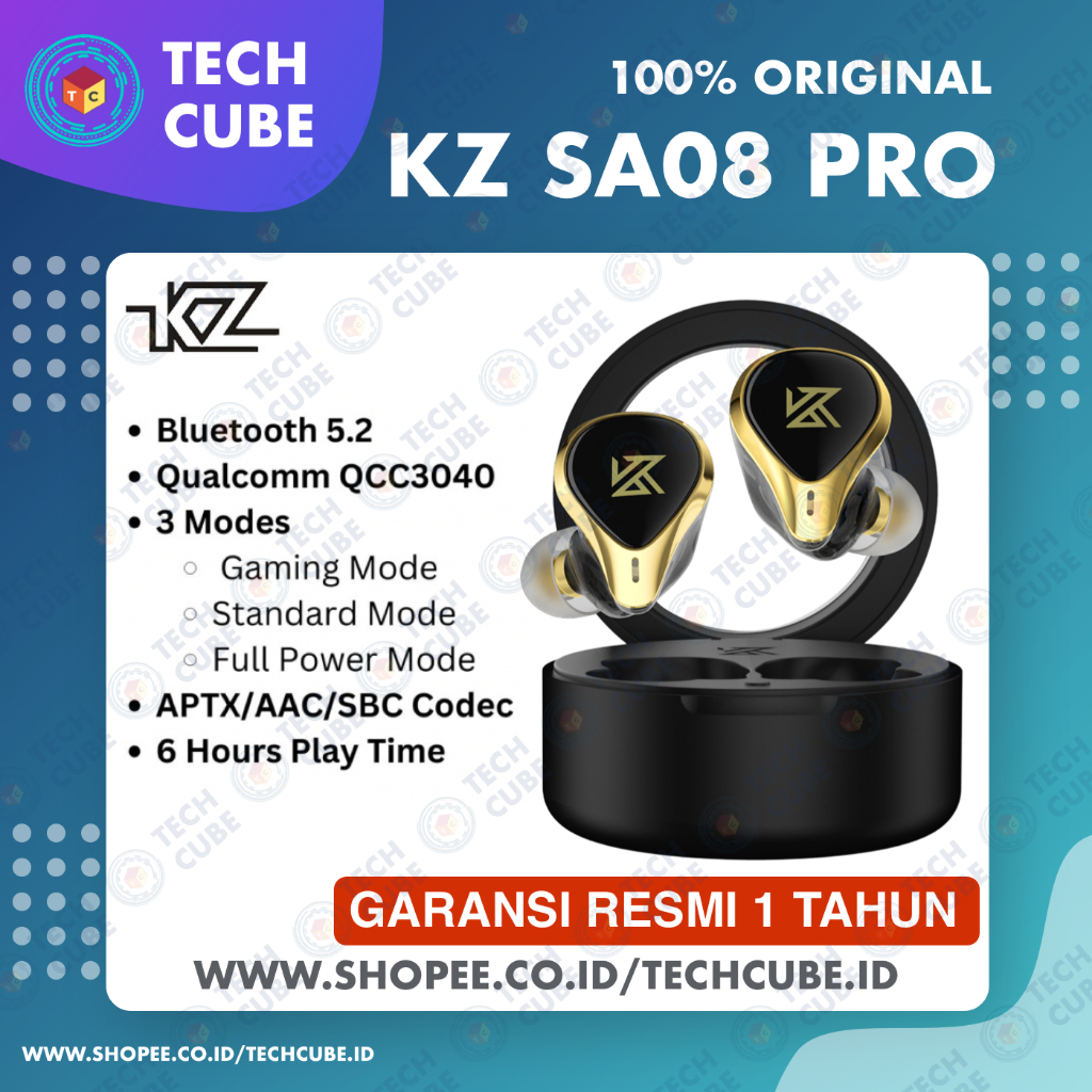 Jual KZ SA08 PRO APTX TWS Wireless Earphone Headset Bluetooth 5.2 Alt ...