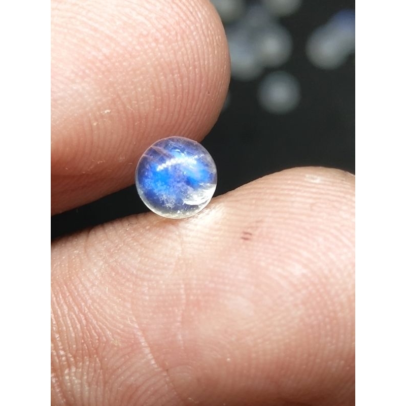 Jual Batu Kecil Natural Rainbow Moonstone Biduri Laut Blue Flash Kilau