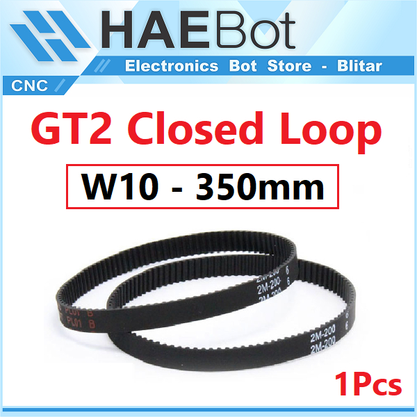 Jual HAEBOT GT2 Timing Belt 10mm Closed Loop W10 100 400 Mm 100 150