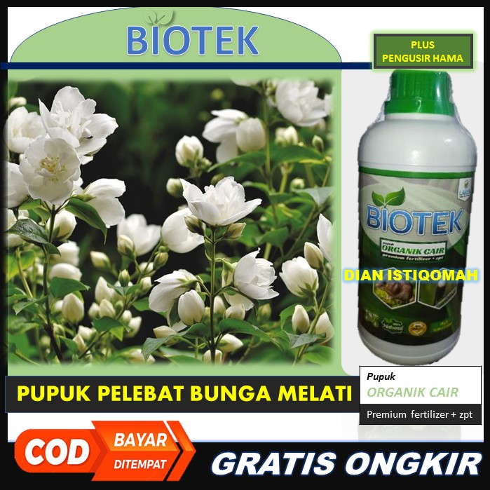 Jual Promo Biotek Pupuk Organik Cair Ml Pelebat Bunga Melati