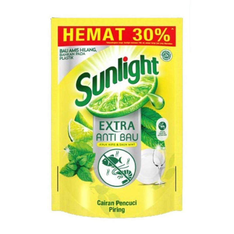 Jual Baru! Sunlight Extra Anti Bau Jeruk Nipis & Daun Mint 650ml ...