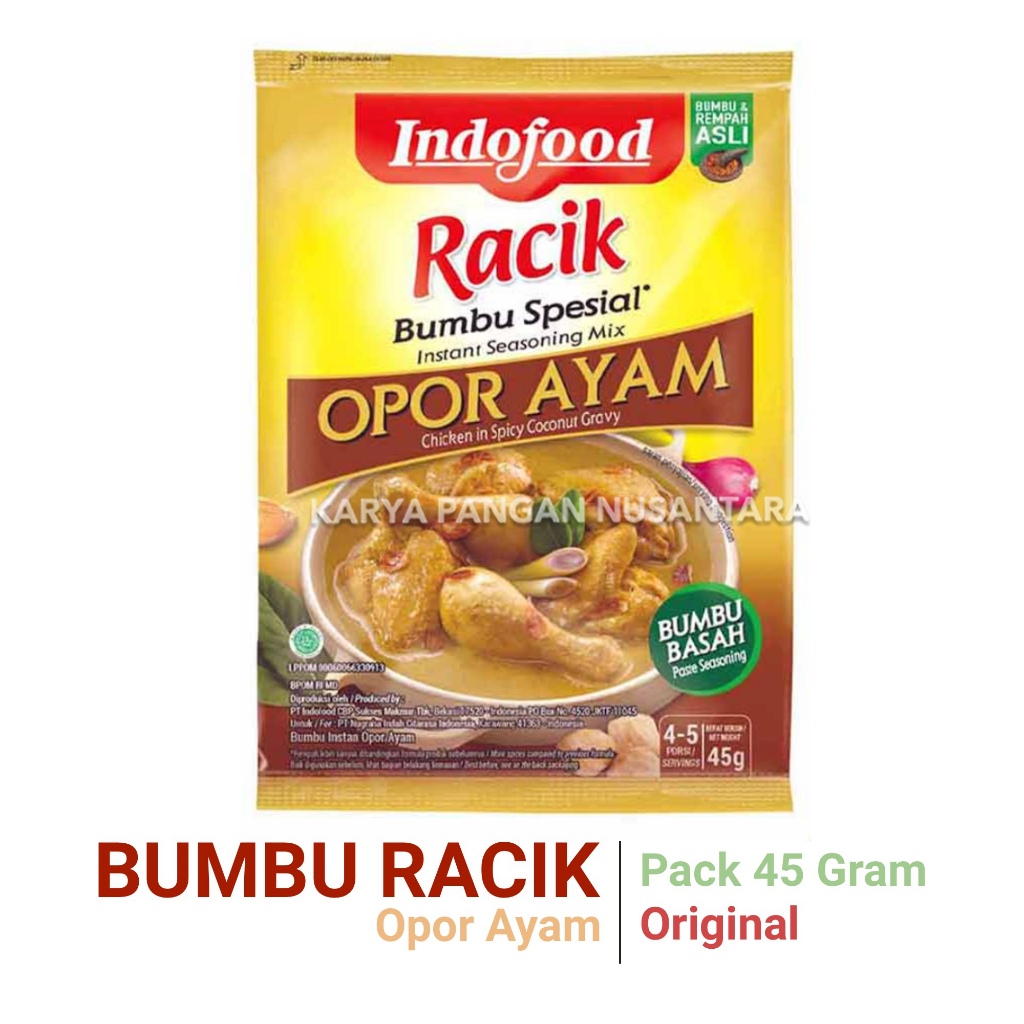 Jual BUMBU RACIK SPESIAl OPOR INDOFOOD BUMBU INSTANT RACIK OPOR 45 GR ...