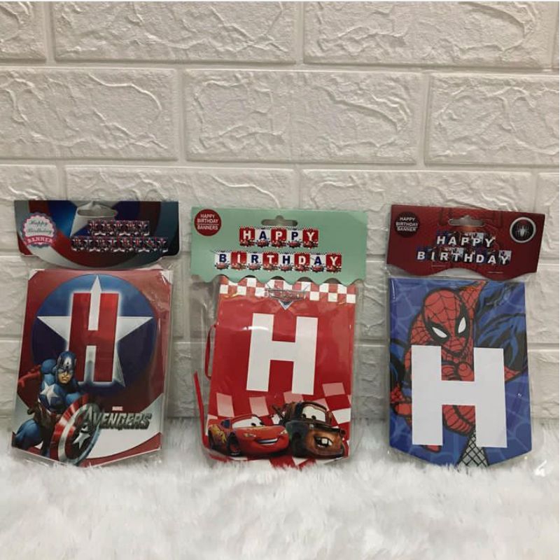 Jual banner flag happy birthday /tempelan gantung ulang tahun | Shopee