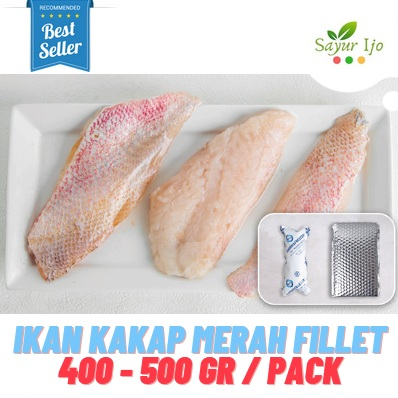 Jual Ikan Kakap Merah Fillet -/+ 450 - 500 Gram / Pack Fresh Frozen Red ...