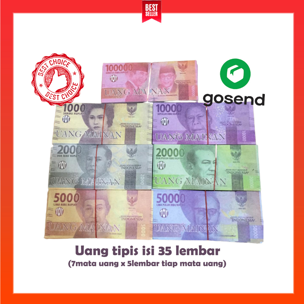 Jual Uang Mainan Replika 35 lembar / Uang Mahar Uang Kembang / Belajar ...