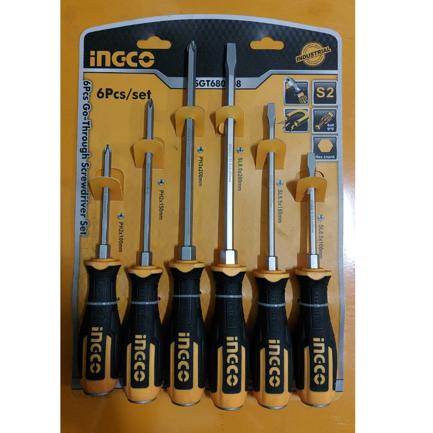 Jual Obeng Ketok Go Through Screwdriver Set Plus Minus Obeng Ketok ...