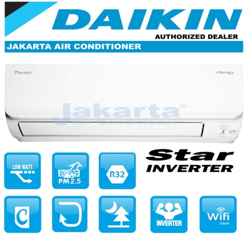 Jual Ac Daikin Star Inverter Pk Ftkc Shopee Indonesia