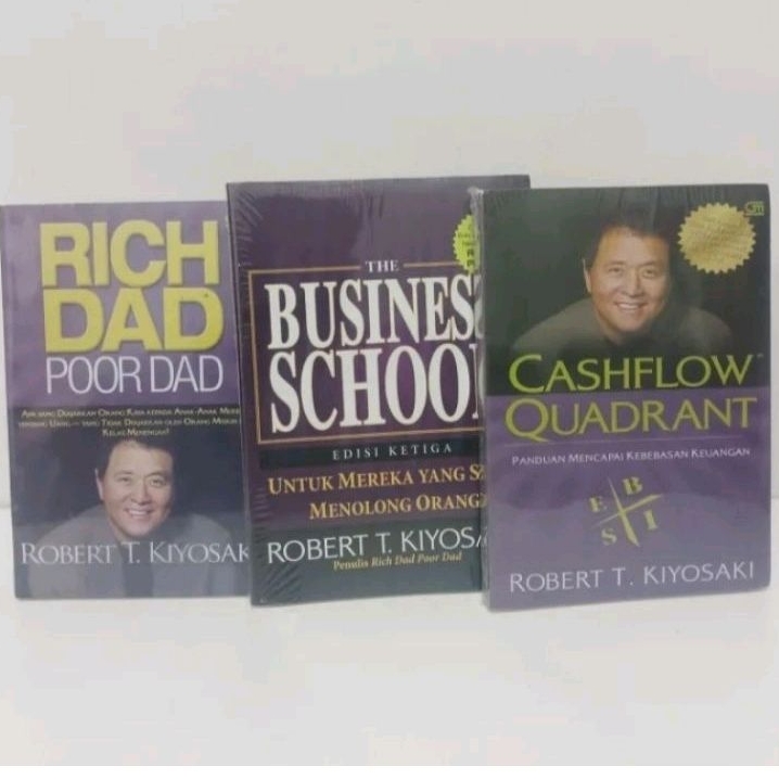 Jual Paket 3 Buku Rich Dad Poor Dad The Business School Cashflow