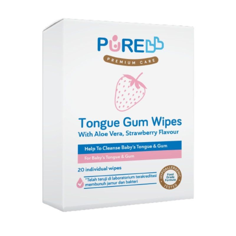 Jual PURE BB Baby Tongue Gum 20's Wipes - Tisu Basah Gusi & Lidah Bayi ...