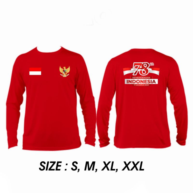 Jual Kaos Hut Ri 78 Kemerdekaan Indonesia Lengan Panjang Shopee Indonesia 2337