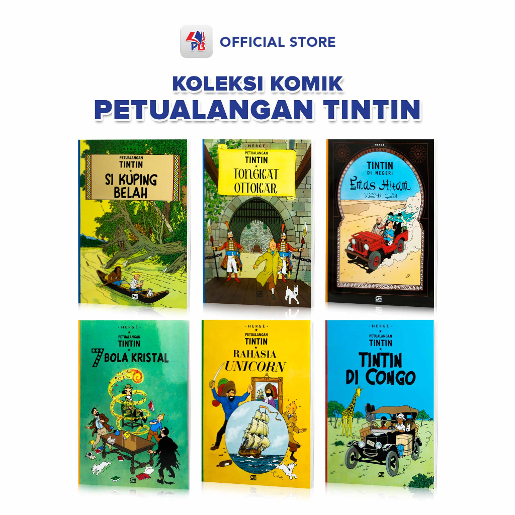 Jual Buku Komik Petualangan Tintin Seri Si Kuping Belah / Tintin Di ...