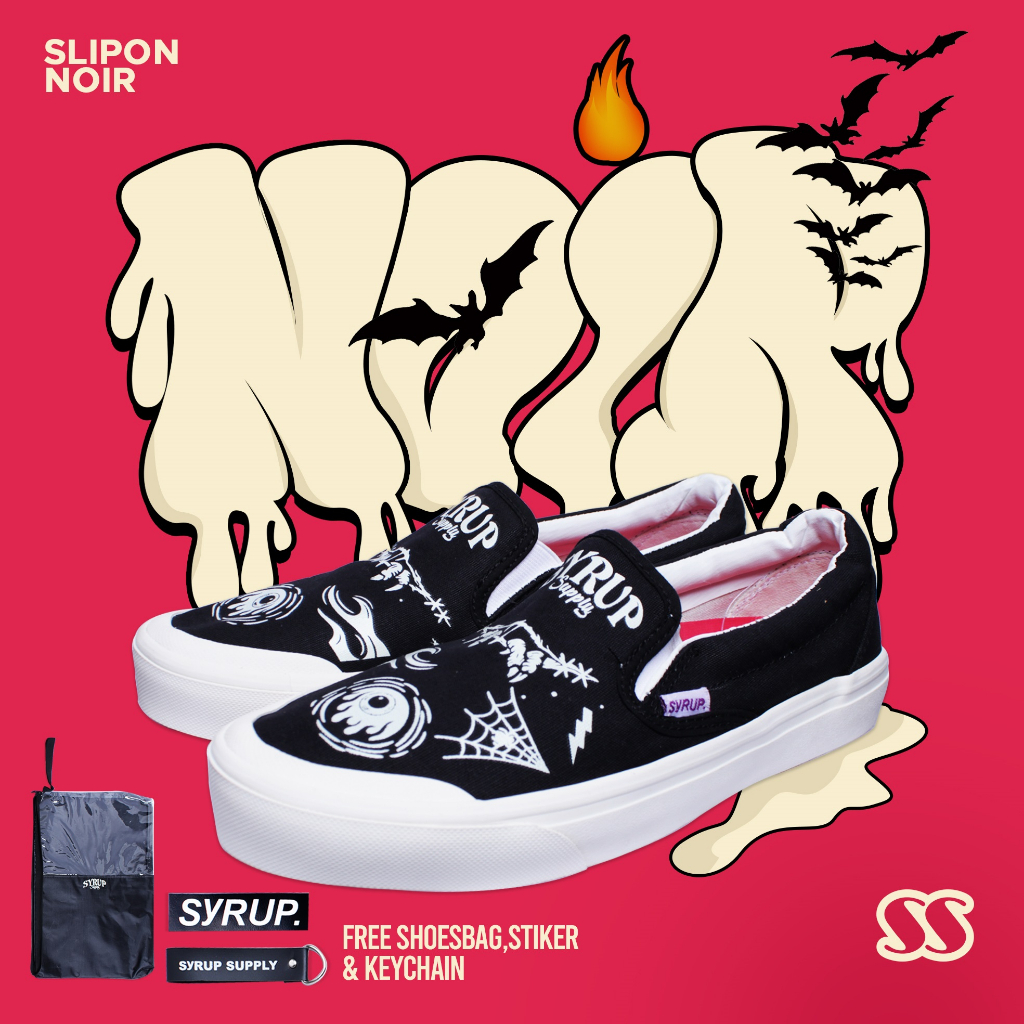 Jual Syrup supply slip on Noir | sepatu slip on | sneaker | sepatu ...