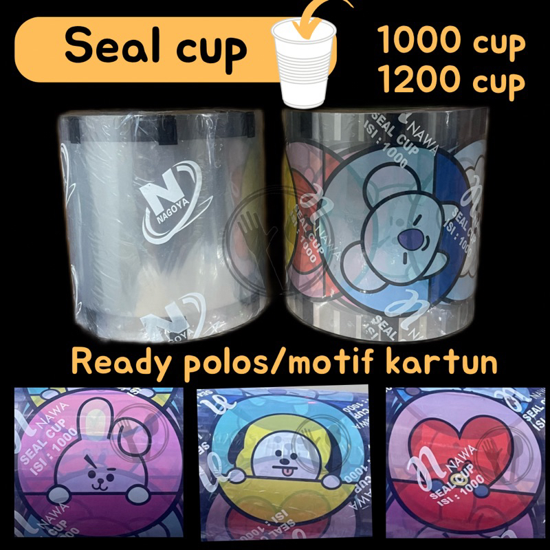 Jual Plastik Sealer Cup Motif Kartun Motif Isi Polos Press Cup