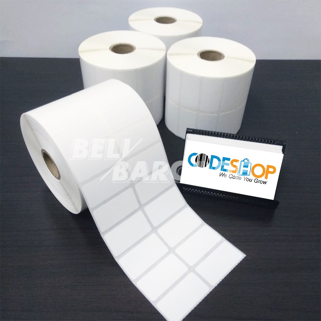 Jual Stiker Label Semicoated 40 x 20 mm 2 Line isi 5.000 Pcs Cetak Resi ...