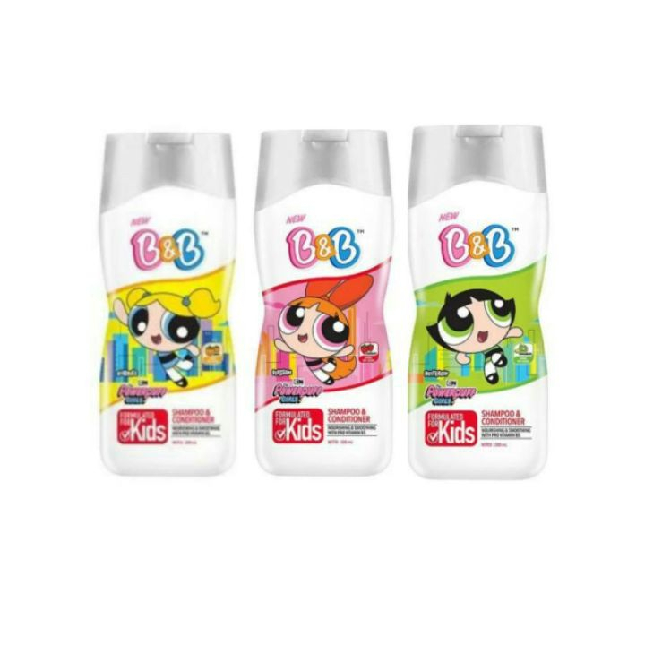 Jual B&B Shampoo & Conditioner Powerpuff Girls 200ml | Shopee Indonesia