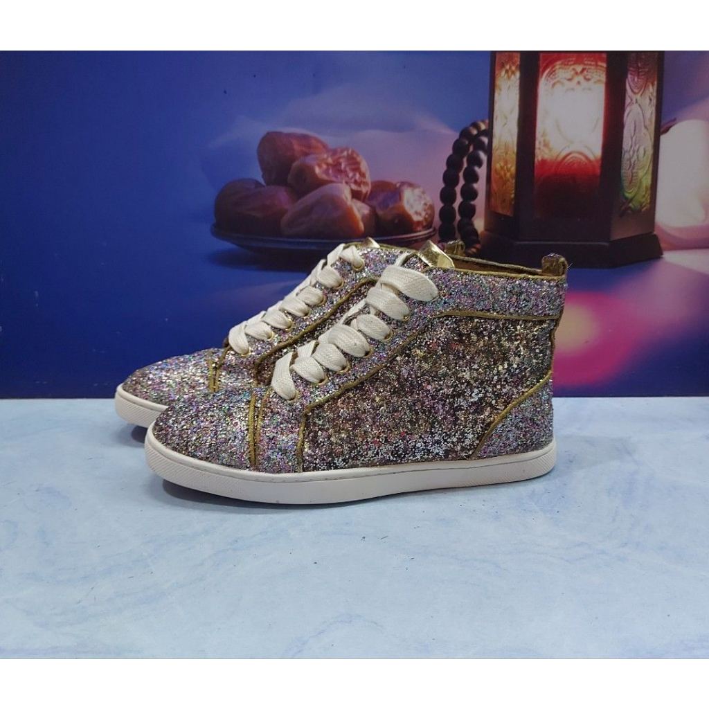 Louboutin glitter sneaker best sale