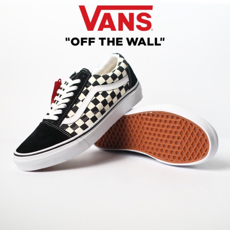 Vans Shoes White Checkered Vans Old Skool Vans Black Checkerboard