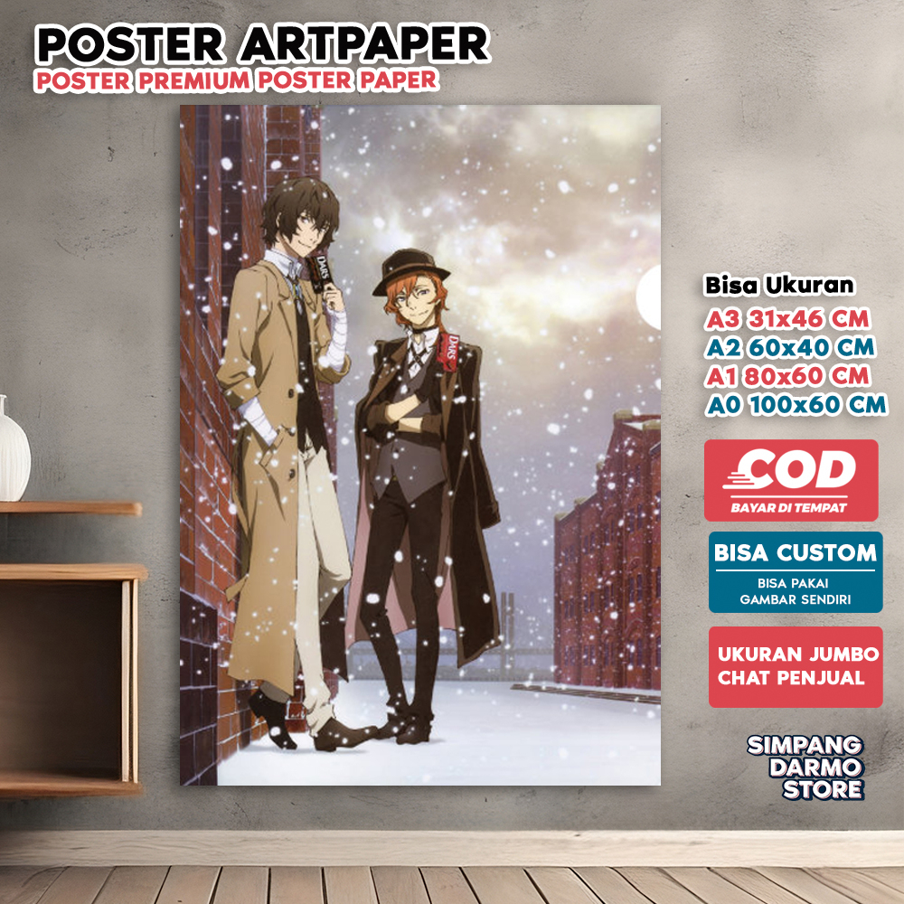 Jual Poster Anime Bungou Stray Dogs: Kualitas HD dan Bisa Custom untuk ...