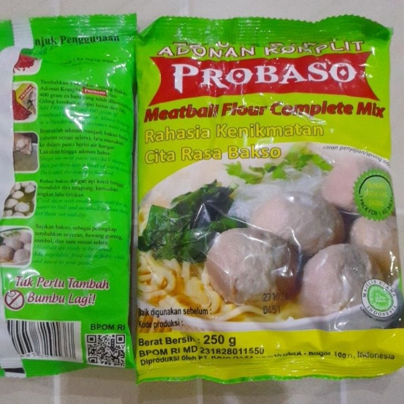 Jual Tepung Bakso Adonan Komplit Probaso 250gr Shopee Indonesia