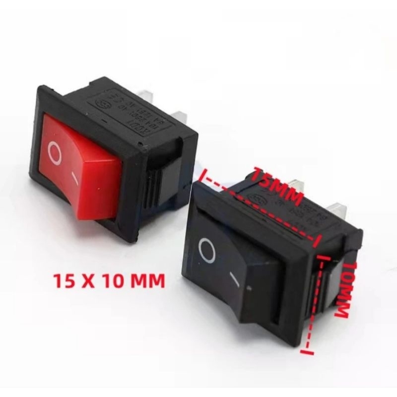 Jual SWITCH SAKLAR MINI ROCKER TOMBOL ON OFF 2 kaki | Shopee Indonesia