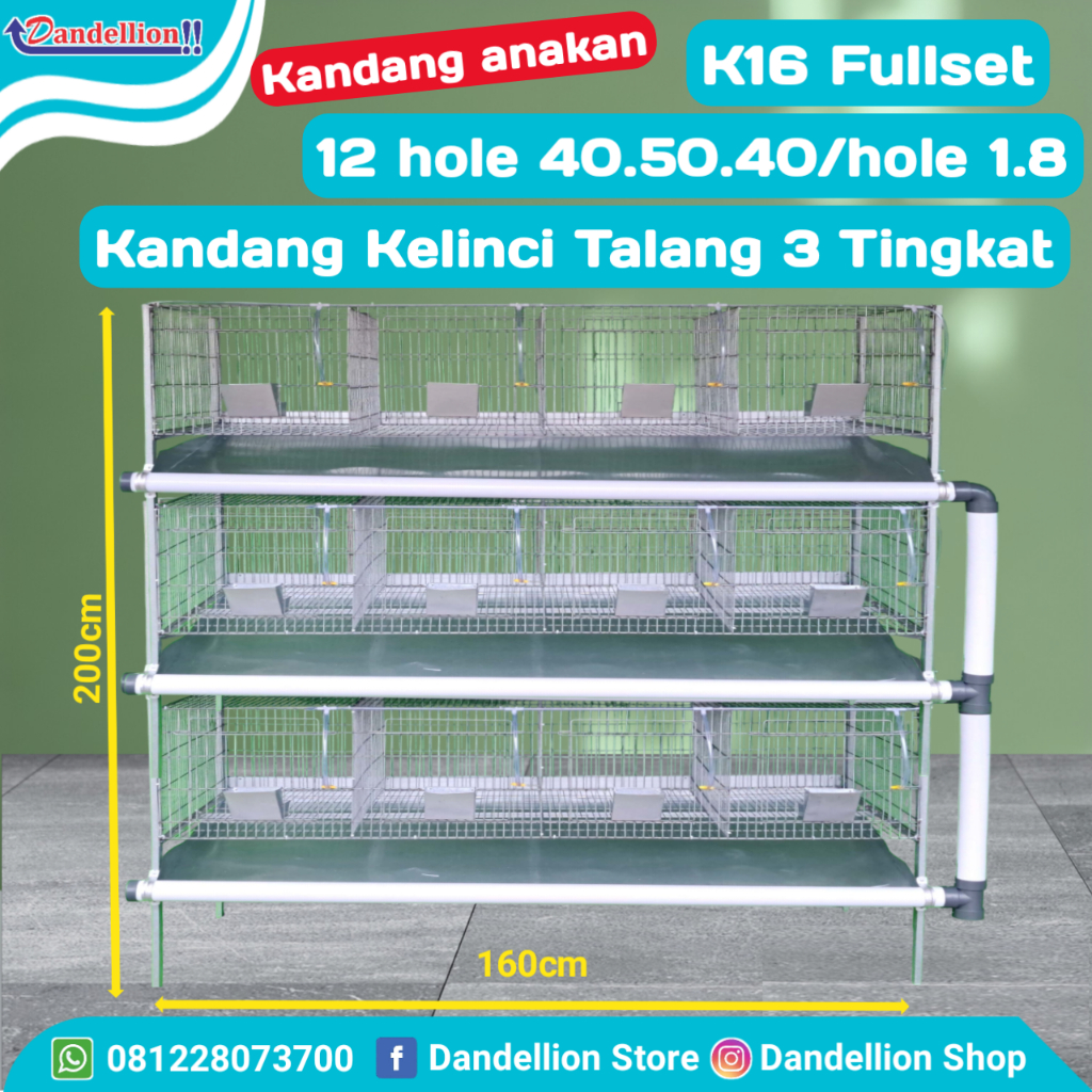Jual Kandang Hewan peliharaan | Kandang Kelinci Galvanis | Rabbit Cage ...