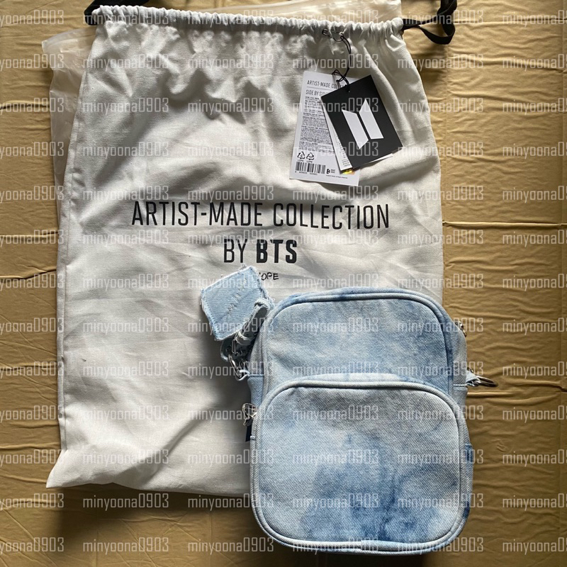 BTS Artist Made Collection J-HOPE SIDE BY SIDE MINI BAG Photo Card denim bag