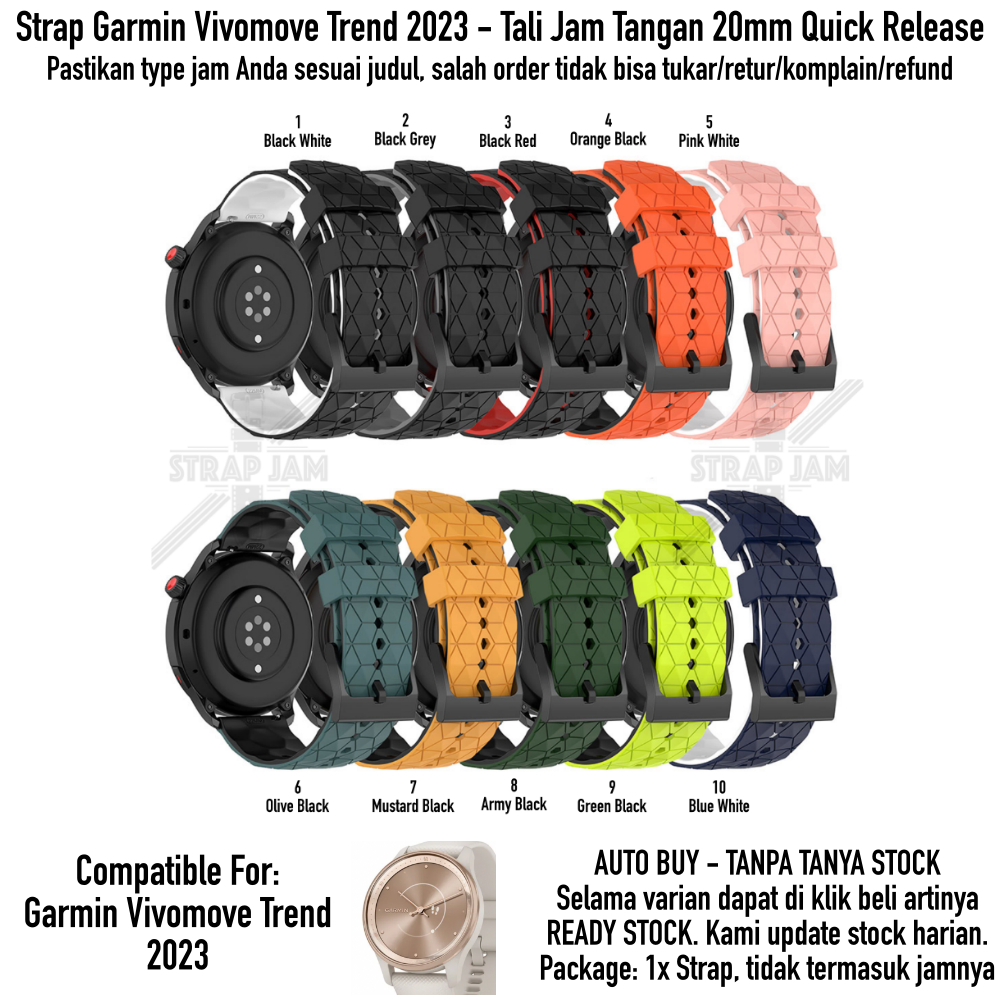 Shieranlee 20 Mm Quick Release Silikon-Armband Für Garmin Smartwatches – Wasserdicht, Atmungsaktiv, Mit Edelstahl-Verschluss