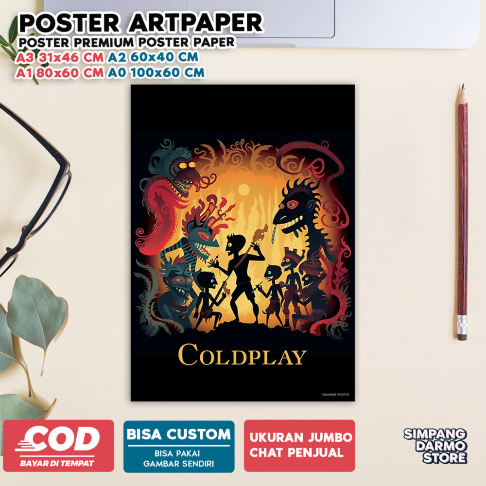 Jual Poster Coldplay Fan Made Buatan Fans Kreasi Fans Fanart Kualitas ...
