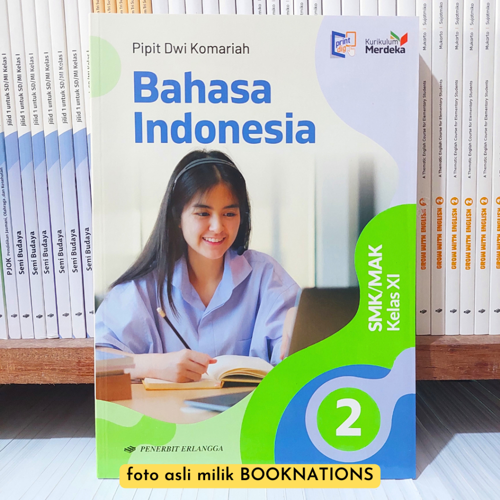 Jual Buku BAHASA INDONESIA Kelas 11 XI SMK Kurikulum Merdeka ERLANGGA ...