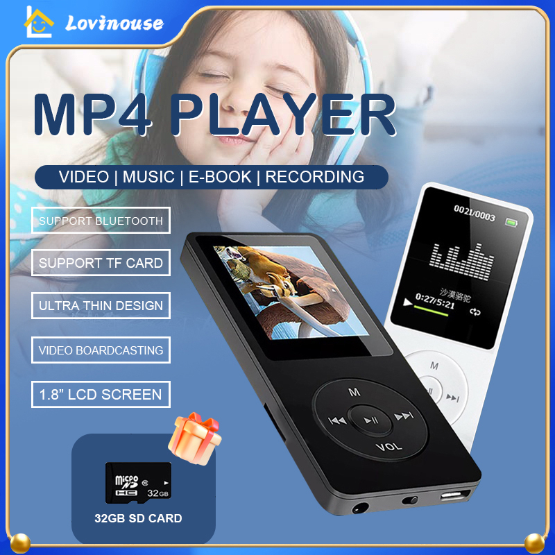 Jual ⚡free 32gb Card⚡mp3 Mp4 Player Koneksi Bluetooth Pemutar Musik