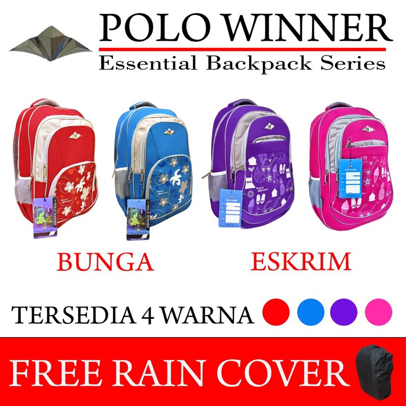 Jual Tas Sekolah Anak Polo Winner Free Rain Cover Shopee Indonesia