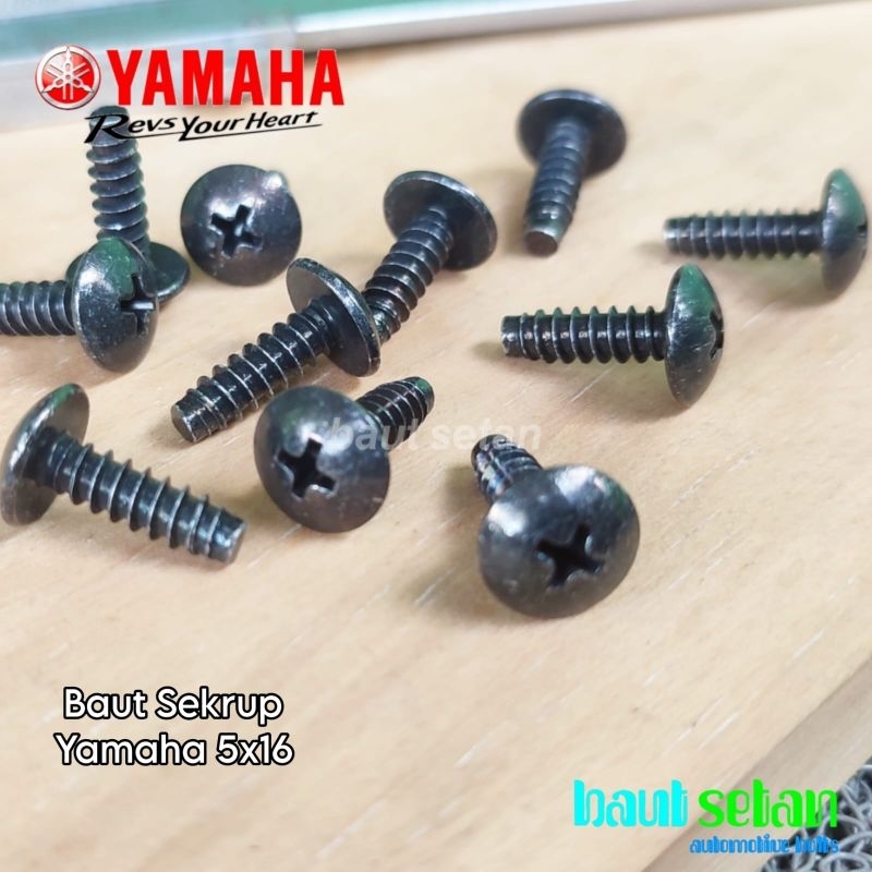 Jual Baut Sekrup Body Motor Yamaha M X Black Zink Baut Sekurp Yamaha