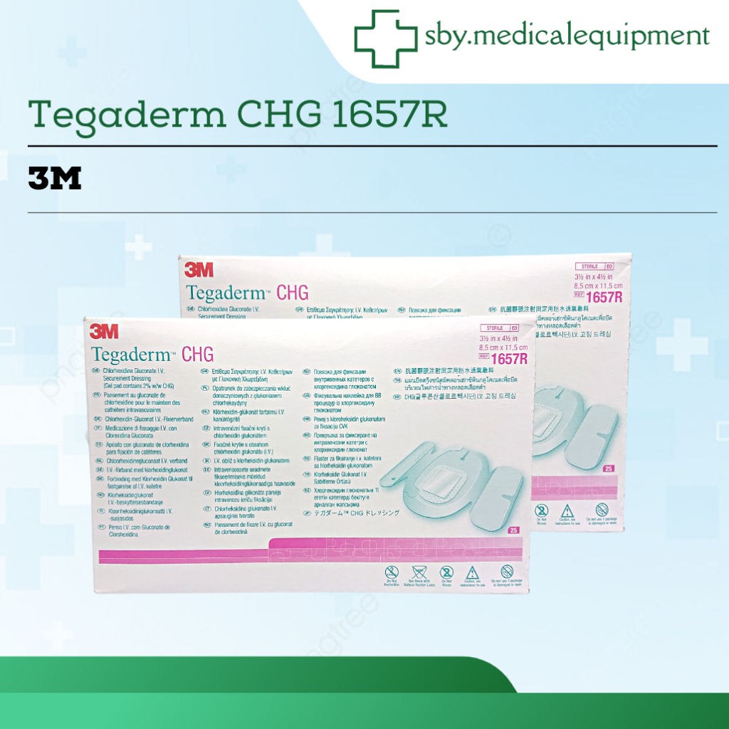 Jual Tegaderm CHG 1657R 3M size 8.5cm x 11.5cm Box isi 25pcs