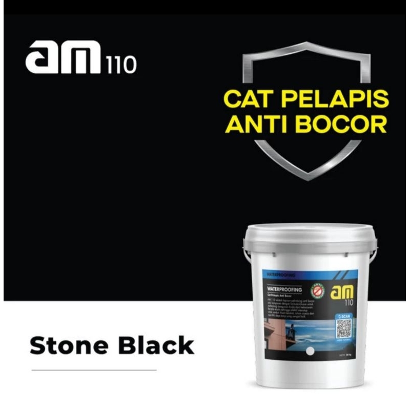 Jual Am 110 Cat Waterproofing Pelapis Anti Bocor 20kg Stone Black Shopee Indonesia 3515