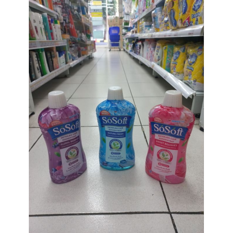 Jual deterjen cair So Soft all varian 700ml Harga Murah Terbaru