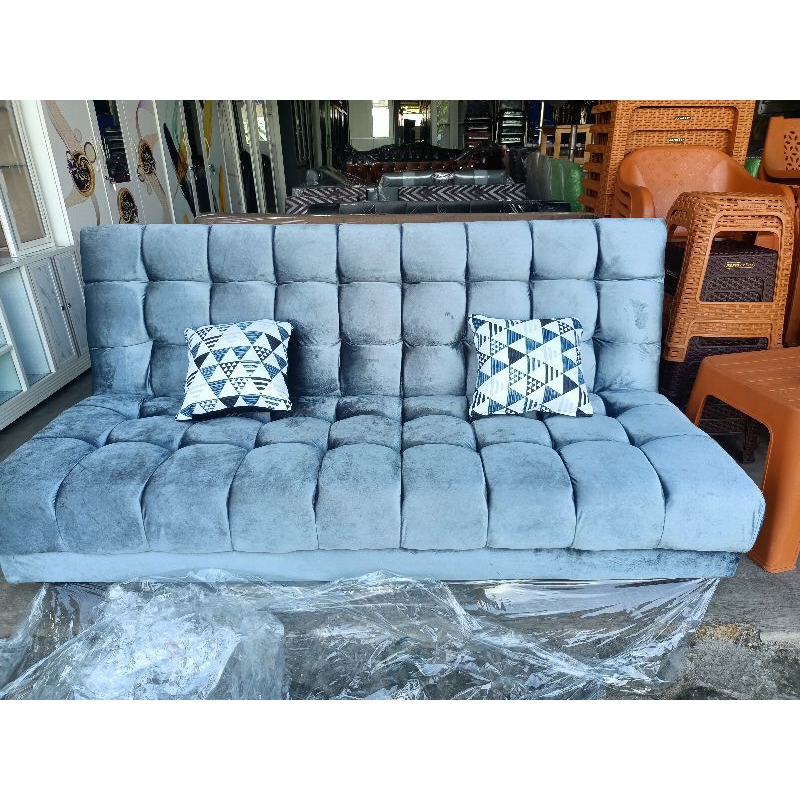 Jual Sofa Bed Roti Bahan Beledru Busa Tebal | Shopee Indonesia