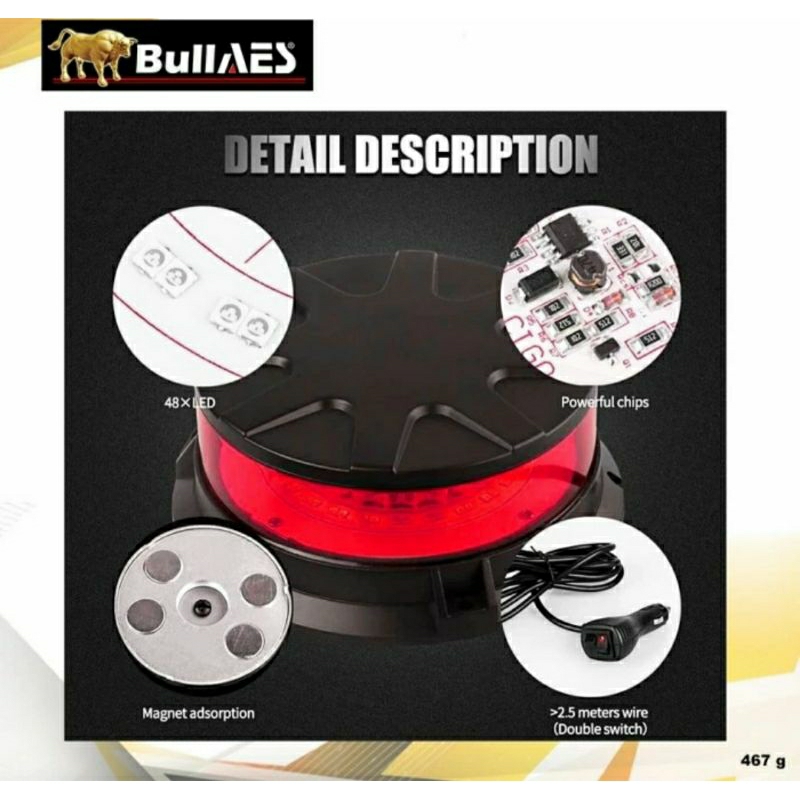 Jual LAMPU ROTATOR NEW STYLE LED 020 High Power Beacon Flashing Light ...