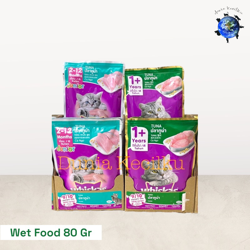 Jual Whiskas Pouch Wet Food / Whiskas Sachet / Whiskas Basah Tuna 80