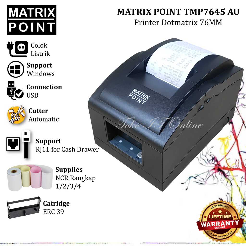 Jual Matrix Point Tm P Au Printer Dot Matrix Mm Auto Cutter Tmp