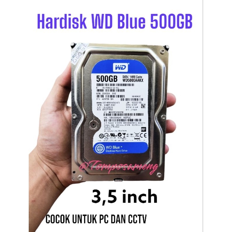 Jual hardisk wd blue seagate 500gb hdd sata 3 5 inch cctv dvr nvr