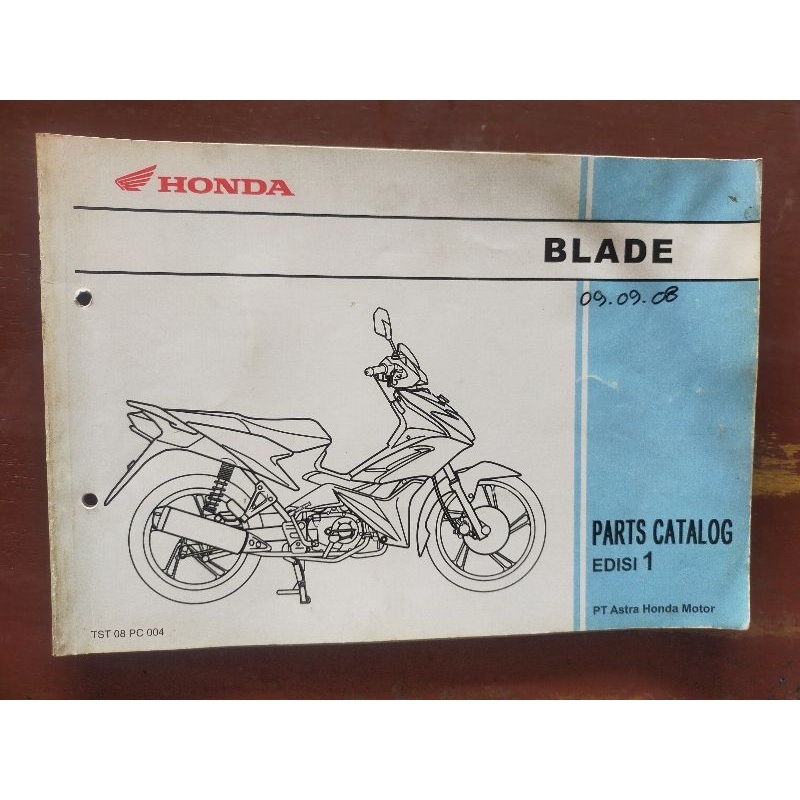 Jual Buku Parts Katalog Catalog Catalogue Honda Blade Tahun