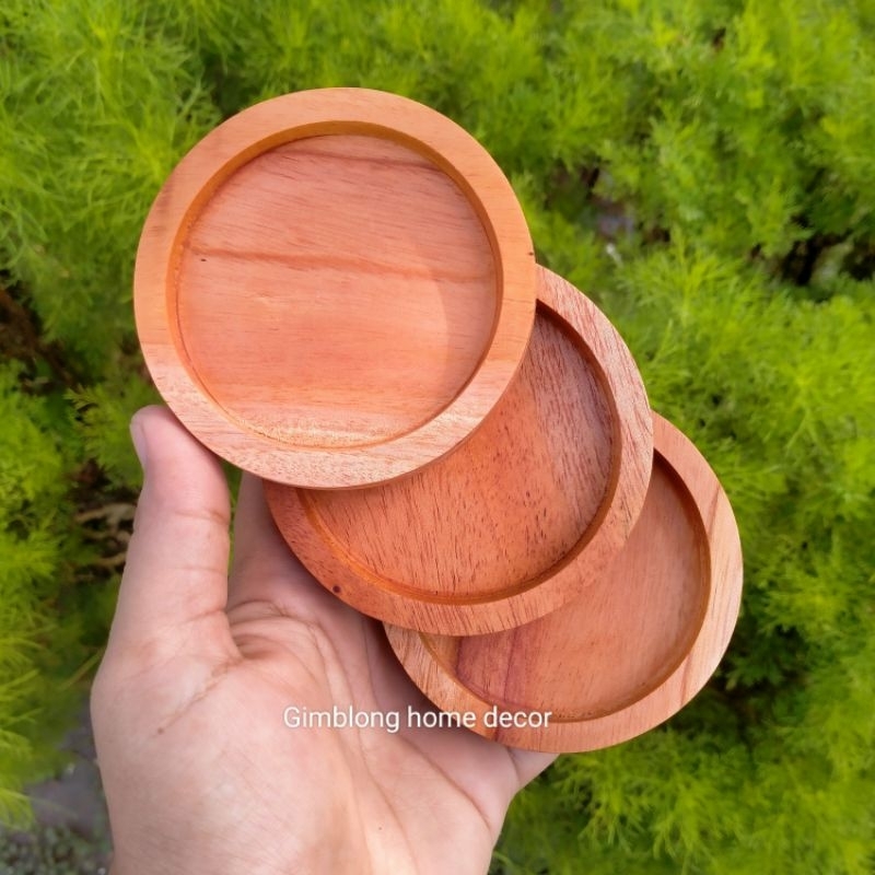 Jual WOODEN COASTER | TATAKAN GELAS KAYU | Shopee Indonesia