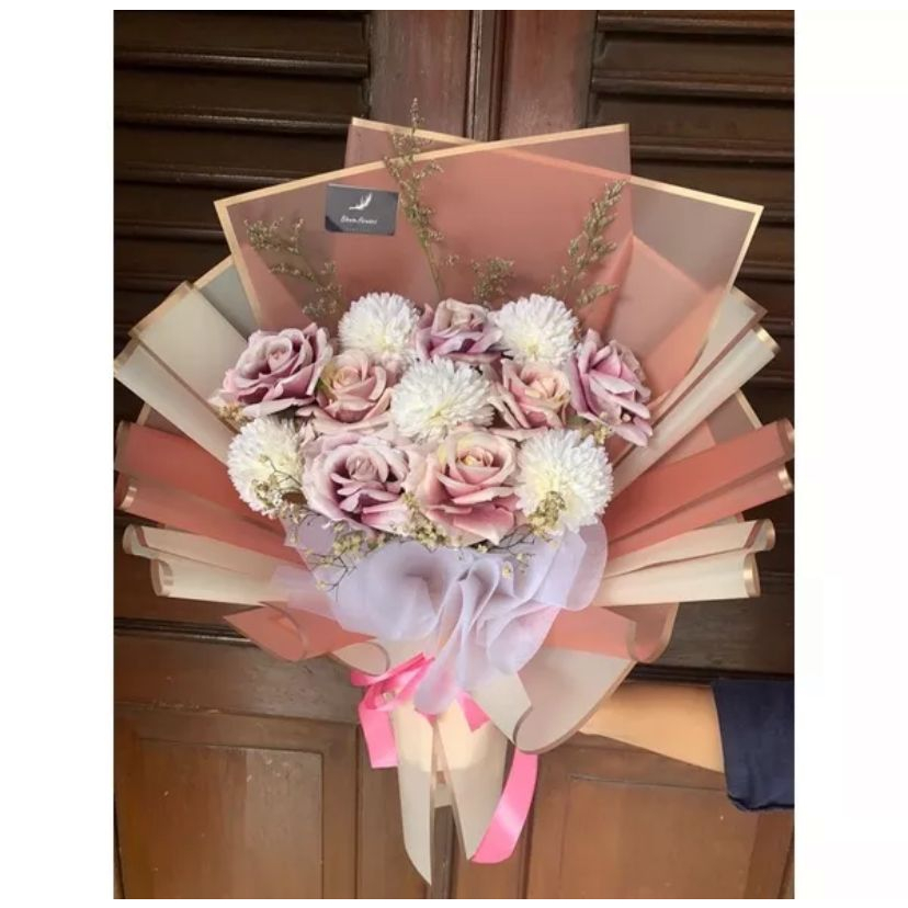 Jual artificial flowers bouquet / flowers bouquet jogja / buket wisuda