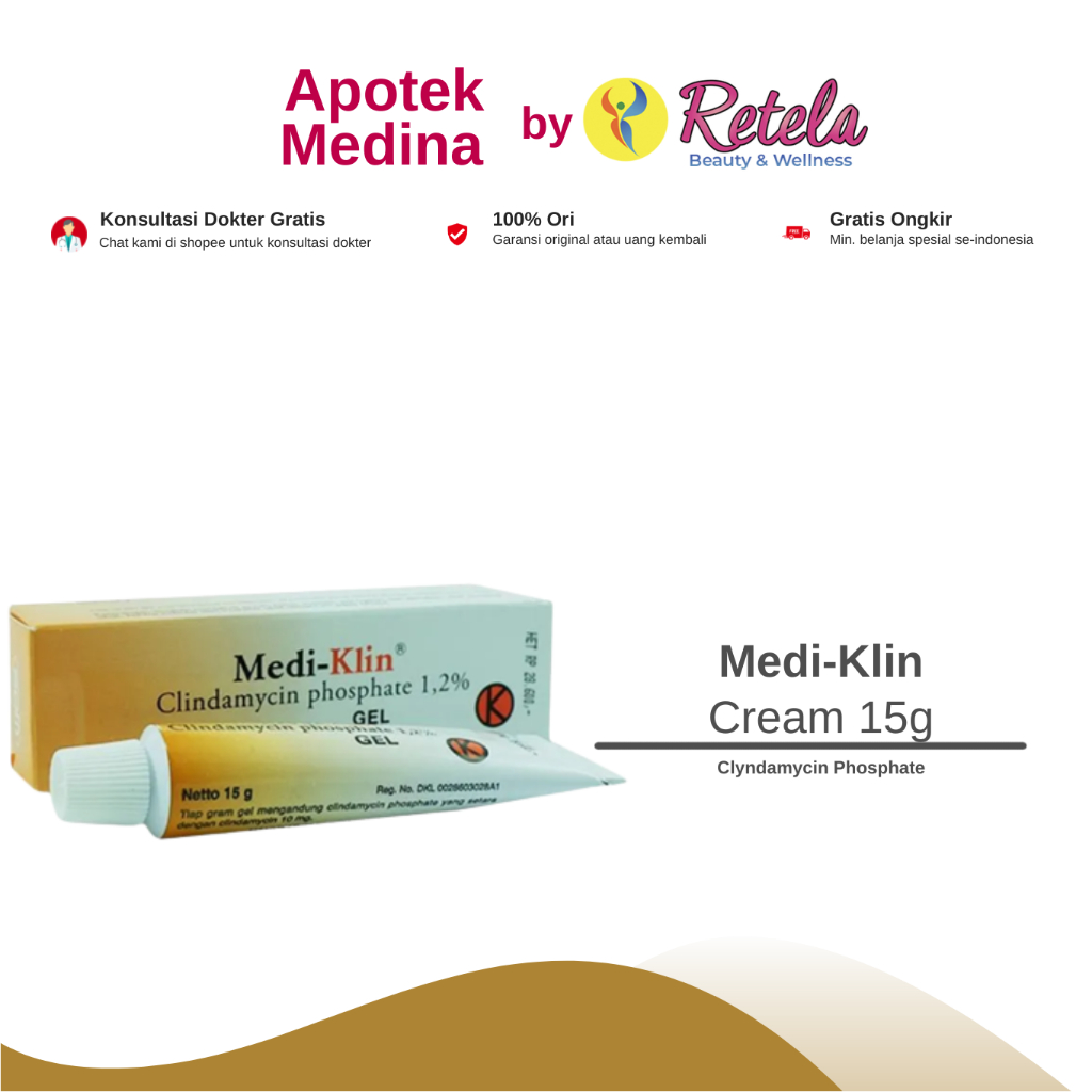 Jual MEDIKLIN 1% GEL 15GR | Shopee Indonesia