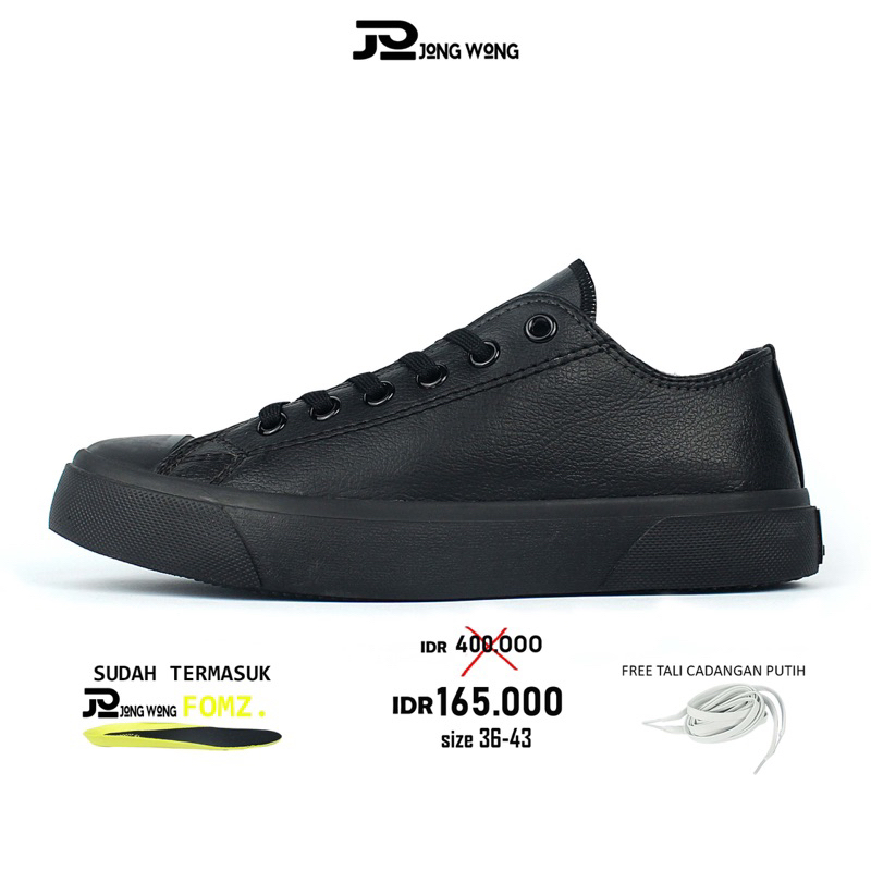 Jual Jong Wong Official - Original Alano Full Black Ox | Sepatu ...