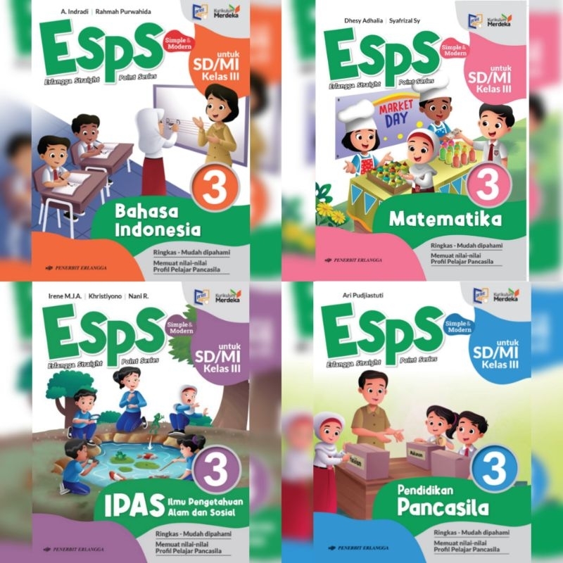 Jual BUKU PAKET KURIKULUM MERDEKA UNTUK SD/MI KELAS 3 PENERBIT ERLANGGA