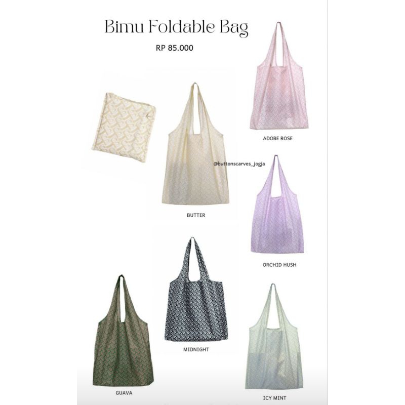 Buy Buttonscarves Bimu Foldable Bag - Guava 2023 Online